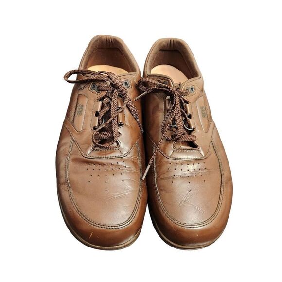 SAS TRIPAD 'TIME OUT' Lace-Up mens 11 WW oxford mulch brown shoes arch support - Picture 2 of 8